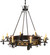 Filomena Eight Light Chandelier in Blackwash/W Gold Accents (57|155072)