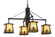 Mountain Pine Four Light Chandelier in Craftsman Brown (57|150783)