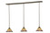 Daffodil Bell Three Light Island Pendant in Timeless Bronze (57|148424)
