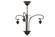 Jenna Three Light Chandelier Hardware in Mahogany Bronze (57|147728)