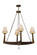 Arendal Four Light Chandelier in Antique Copper (57|143889)
