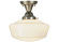 Revival One Light Semi-Flushmount in Brushed Nickel (57|141231)