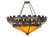 Davis Street 12 Light Inverted Pendant in Craftsman Brown On Waxed Brass (57|141049)