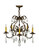 Chantilly Five Light Chandelier in Pompeii Gold (57|135403)