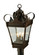 Verona Three Light Post Mount in Gilded Tobacco (57|129190)