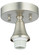 Amber/Green Pond Lily One Light Flushmount in Brushed Nickel (57|125804)