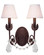 Antonia Two Light Wall Sconce in Rusty Nail (57|117352)