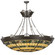 Shell And Ribbon Eight Light Inverted Pendant in Timeless Bronze (57|113950)