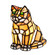 Cat One Light Accent Lamp in Orange Ca (57|11332)