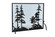 Tall Pines Fireplace Screen in Textured Black (57|109441)