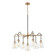 Fusion Seven Light Chandelier in Matte Black w/ Brass (102|FSN-8107-CLER-MBBR)
