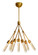 Stilt LED Chandelier in Brushed Brass (408|CH550BBRTL6B)