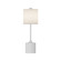 Issa One Light Table Lamp in White/Ivory Linen (452|TL418726WHIL)