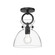 Waldo One Light Semi-Flush Mount in Matte Black/Clear Glass (452|SF411809MBCL)