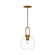 Soji One Light Pendant in Aged Gold/Clear Glass (452|PD601608AGCL)