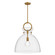 Waldo One Light Pendant in Aged Gold/Clear (452|PD411818AGCL)