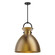 Waldo One Light Pendant in Matte Black/Aged Gold (452|PD411318MBAG)