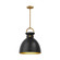 Waldo One Light Pendant in Aged Gold/Matte Black (452|PD411314AGMB)