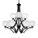 Zilo Nine Light Chandelier in Matte Black (200|569-MB-4101)