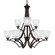 Zilo Nine Light Chandelier in Dark Granite (200|569-DG-500)