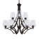 Zilo Nine Light Chandelier in Dark Granite (200|569-DG-210)