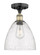 Edison One Light Semi-Flush Mount in Black Antique Brass (405|616-1F-BAB-GBD-94)