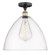 Edison One Light Semi-Flush Mount in Black Antique Brass (405|616-1F-BAB-GBD-162)