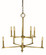 Evelyn Ten Light Chandelier in Brushed Brass (8|5760 BR)