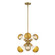 Gambit Six Light Pendant in Brushed Gold (43|D293M-7P-BG)