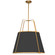 Trapezoid Three Light Pendant in Black (216|TRA-3P-GLD-BK)