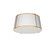 Trapezoid Three Light Flush Mount in White (216|TRA-3FH-GLD-WH)