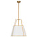 Trapezoid Three Light Pendant in White (216|TRA-331P-GLD-WH)