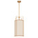 Trapezoid Four Light Pendant in Cream (216|TRA-124P-GLD-CRM)