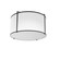 Trapezoid Two Light Flush Mount in White (216|TRA-121FH-BK-WH)