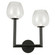 Nora Two Light Wall Sconce in Black (216|NOR-L-112W-MB-CLR)