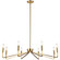 Clayton Eight Light Chandelier in Aged Brass (216|CLN-388C-AGB)