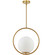 Adrienna One Light Pendant in Aged Brass (216|ADR-161P-AGB)