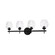 Abii Four Light Vanity Fixture in Black (216|ABI-284W-MB-CLR)