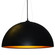 Three Light Pendant in Black (216|114-313P-BK-GLD)