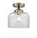 Nouveau One Light Semi-Flush Mount in Black Antique Brass (405|284-1C-BAB-G72)