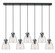Downtown Urban Seven Light Linear Pendant in Matte Black (405|127-410-1PS-BK-G412-8SDY)