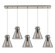 Downtown Urban Six Light Linear Pendant in Brushed Satin Nickel (405|125-410-1PS-SN-G411-8SM)