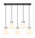 Downtown Urban Five Light Linear Pendant in Matte Black (405|125-410-1PS-BK-G412-8WH)