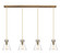 Downtown Urban Five Light Linear Pendant in Brushed Brass (405|124-410-1PS-BB-G411-8SDY)