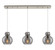 Newton Three Light Linear Pendant in Brushed Satin Nickel (405|123-410-1PS-SN-G410-8SM)
