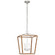 Darlana Wrapped LED Lantern in Polished Nickel and Natural Rattan (268|CHC 5877PN/NRT)