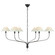 Griffin LED Chandelier in Bronze and Chocolate Leather (268|AL 5006BZ/CHC-L)