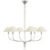 Griffin LED Chandelier in Polished Nickel and Parchment Leather (268|AL 5005PN/PAR-L)