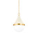 Ciara One Light Pendant in Aged Brass/Soft Cream (428|H787701S-AGB/SCR)