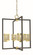 Avery Four Light Chandelier in Brushed Brass/Matte Black (8|5774 BR/MBLACK)